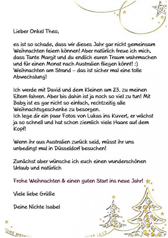 Weihnachtsbrief privat » Schöne Texte für Freunde & Familie