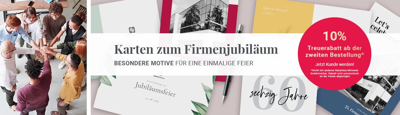 Einladung Zum Firmenjubilaum Karten Gestalten Raab Verlag